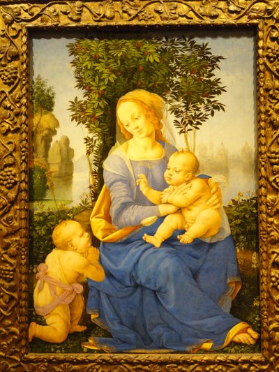 Madonna mit Kind und dem jungen Johannes dem Täufer von Lorenzo di Credi